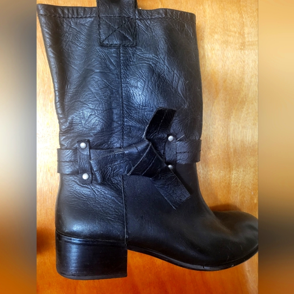 No 704b leather boots - Black Size 10